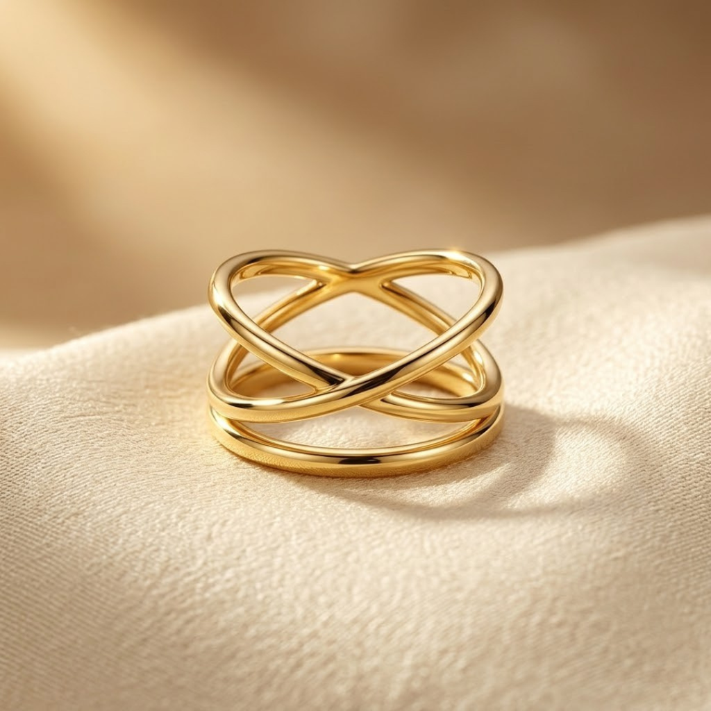 Gold Minimalist Wrap Ring - Photo 1