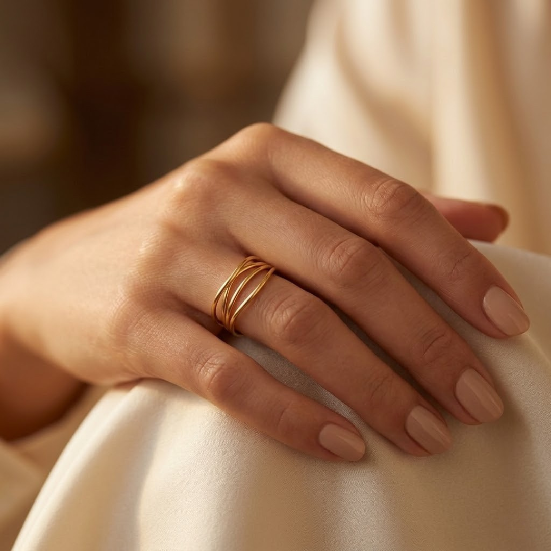 Gold Minimalist Wrap Ring - Photo 2