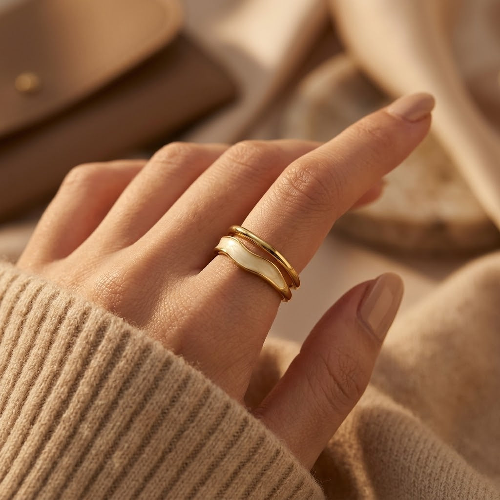 Gold Sculptural Wrap Ring - Photo 2