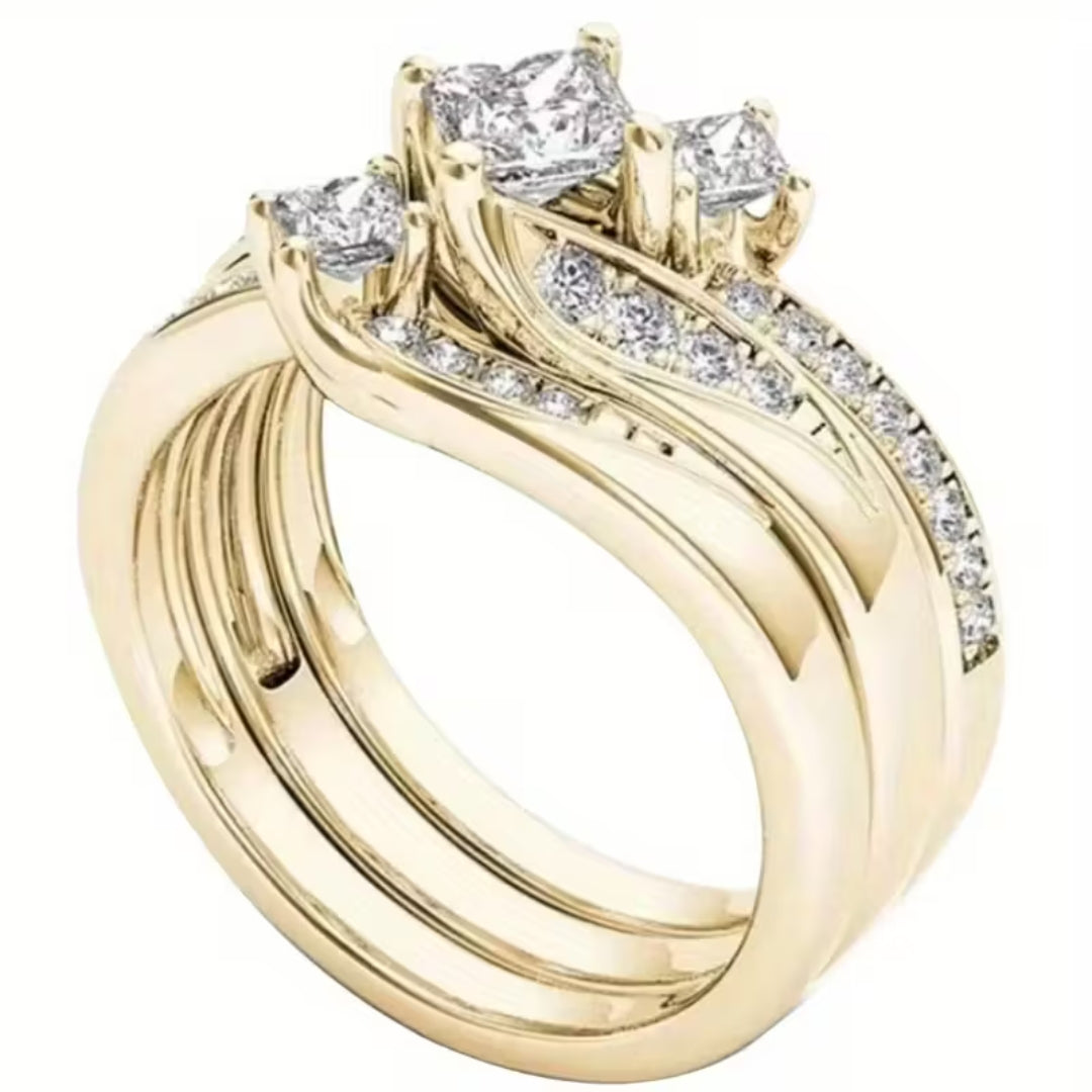 Princess Cut Triple Halo Ring - Photo 2