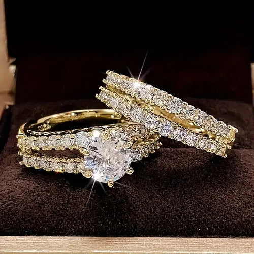 Eternal Radiance Ring Set | Gold - Photo 1