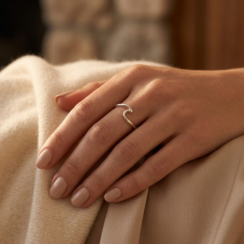 Silver Minimalist Open Ring - Photo 2