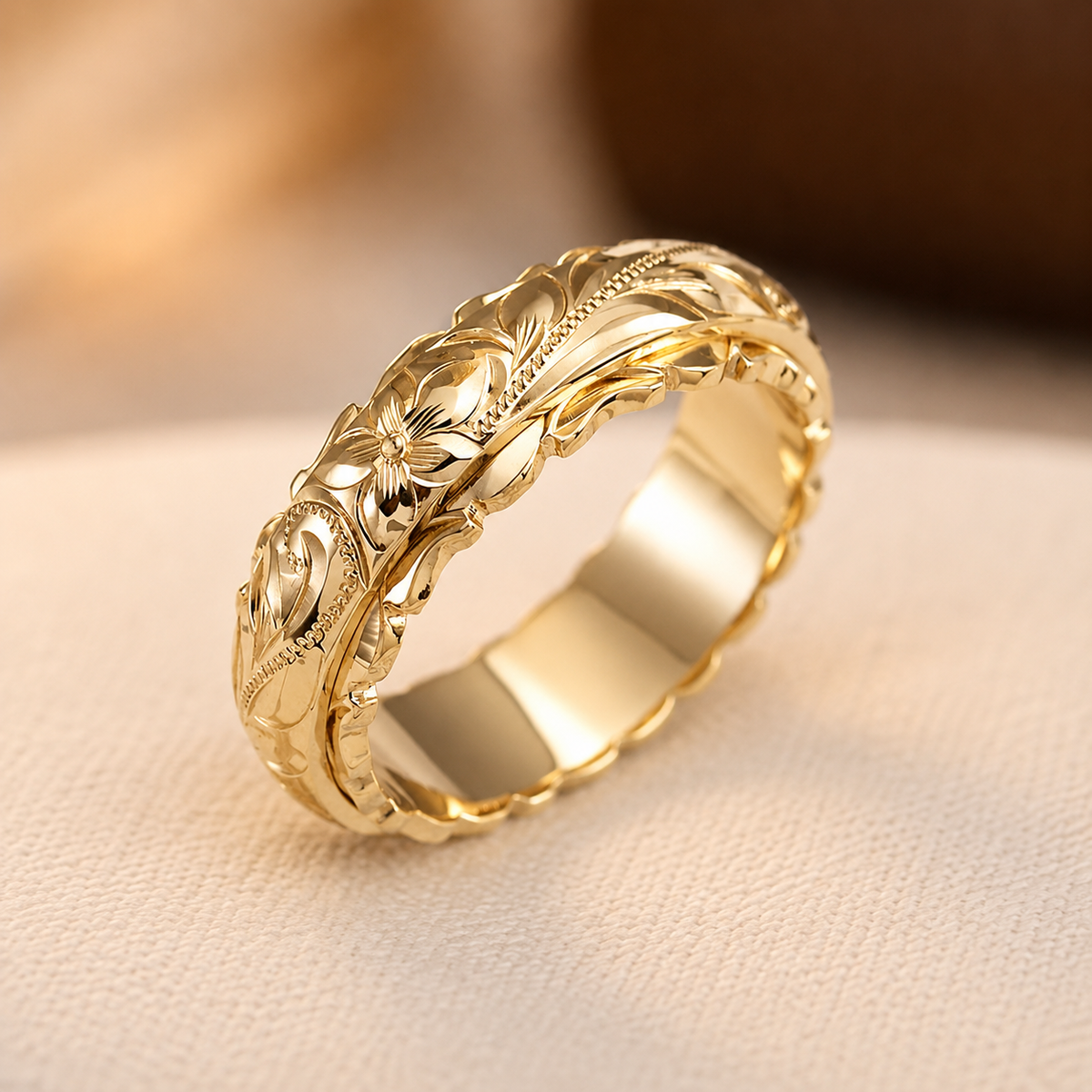 Antique Gold Flower Ring | Gold - Photo 1