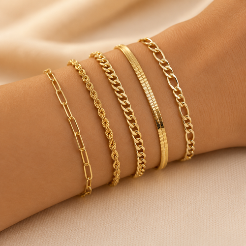Ellis™ | Gold Bracelet Set - Photo 1