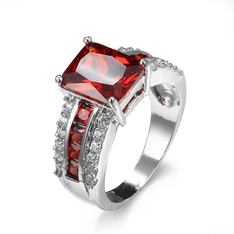 Silver Ruby Split-Shank Ring - Photo 2