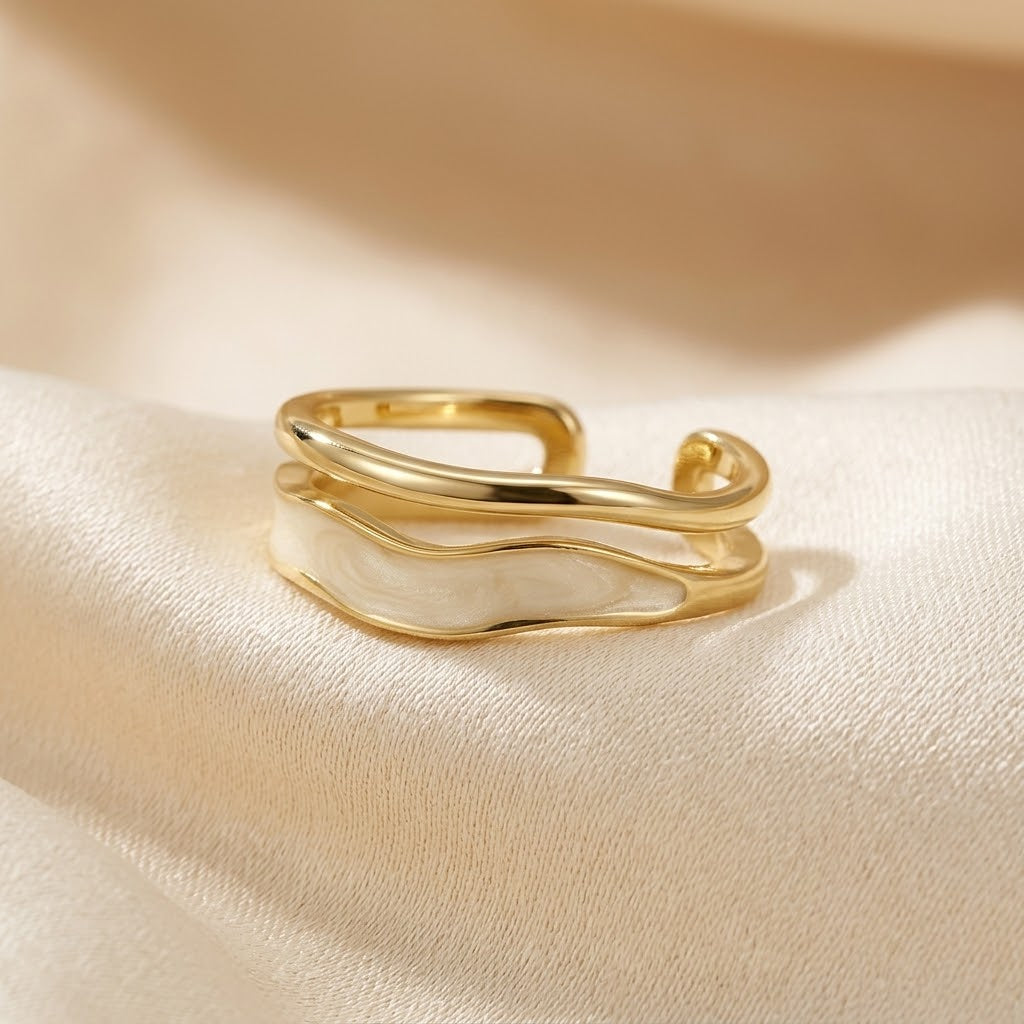 Gold Sculptural Wrap Ring - Photo 1