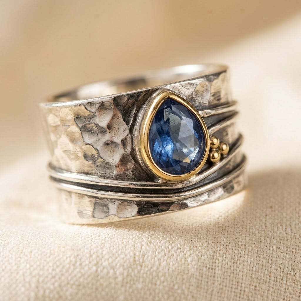 Silver and Gold Bezel Accent Ring - Photo 1