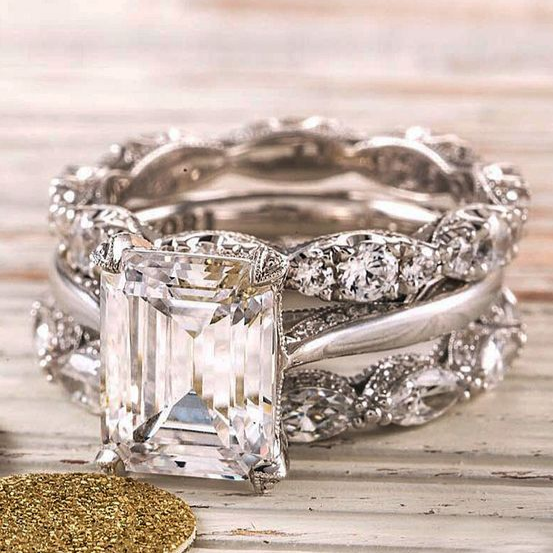 Vintage Silver Bright Layer Ring - Photo 1